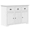 vidaXL Highborad "BODO" White 115.5x43x200.5 cm Solid Wood Pine