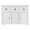 vidaXL Highborad "BODO" White 115.5x43x200.5 cm Solid Wood Pine