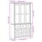 vidaXL Highborad "BODO" White 115.5x43x200.5 cm Solid Wood Pine
