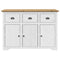 vidaXL Highborad "BODO" White and Brown 115.5x43x200.5cm Solid Wood Pine