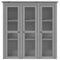 vidaXL Highborad "BODO" Grey 115.5x43x200.5 cm Solid Wood Pine