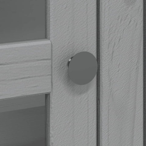 vidaXL Highborad "BODO" Grey 115.5x43x200.5 cm Solid Wood Pine