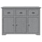 vidaXL Highborad "BODO" Grey 115.5x43x200.5 cm Solid Wood Pine