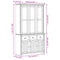vidaXL Highborad "BODO" Grey 115.5x43x200.5 cm Solid Wood Pine