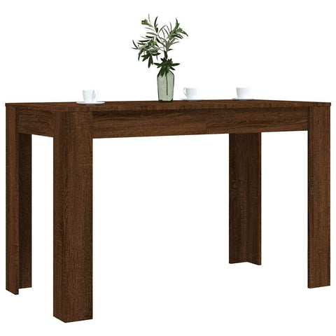 vidaXL Dining Table Brown Oak 120x60x76 cm Engineered Wood