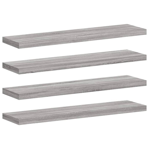 vidaXL Wall Shelves 4 pcs Grey Sonoma 40x10x1.5 cm Engineered Wood