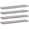 vidaXL Wall Shelves 4 pcs Grey Sonoma 40x10x1.5 cm Engineered Wood