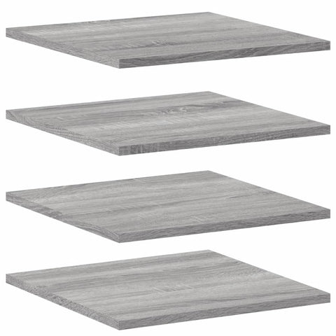 vidaXL Wall Shelves 4 pcs Grey Sonoma 40x40x1.5 cm Engineered Wood
