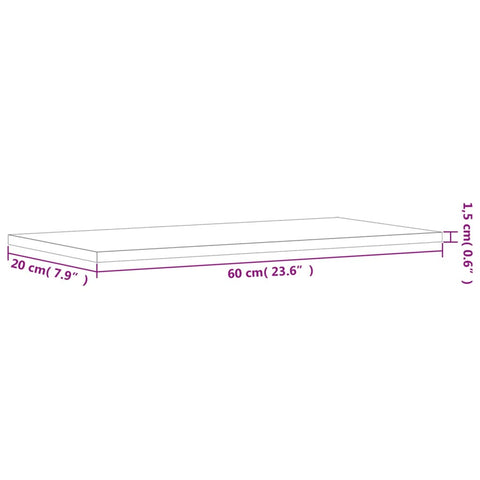 vidaXL Wall Shelves 4 pcs Grey Sonoma 60x20x1.5 cm Engineered Wood