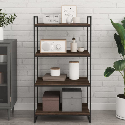 vidaXL Wall Shelves 4 pcs Brown Oak 60x40x1.5 cm Engineered Wood