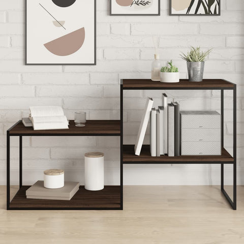 vidaXL Wall Shelves 4 pcs Brown Oak 60x40x1.5 cm Engineered Wood