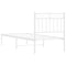 vidaXL Metal Bed Frame without Mattress with Headboard White 75x190cm
