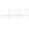 vidaXL Metal Bed Frame without Mattress with Headboard White 183x213cm