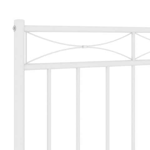 vidaXL Metal Headboard White 75 cm