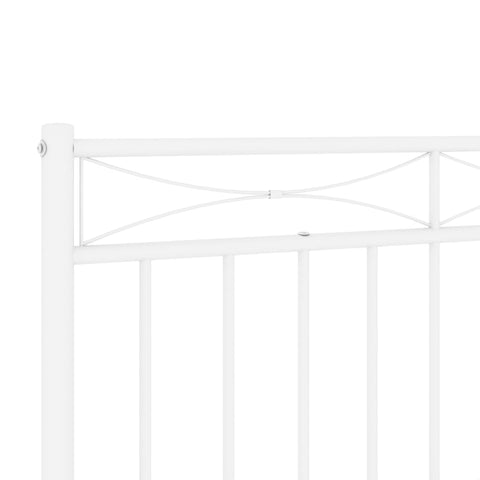 vidaXL Metal Headboard White 107 cm