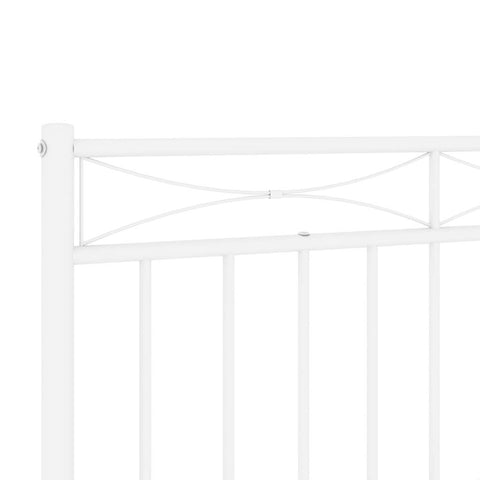 vidaXL Metal Headboard White 193 cm
