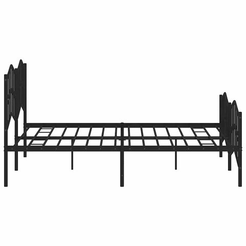 vidaXL Metal Bed Frame without Mattress with Footboard Black 183x213cm