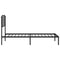 vidaXL Metal Bed Frame without Mattress with Headboard Black 90x190cm