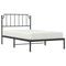 vidaXL Metal Bed Frame without Mattress with Headboard Black 107x203cm