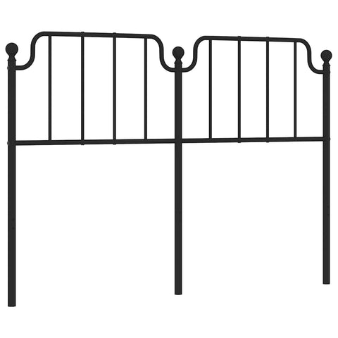 vidaXL Metal Headboard Black 150 cm