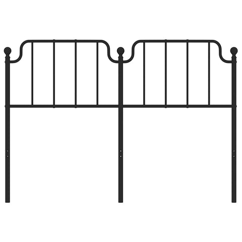 vidaXL Metal Headboard Black 150 cm