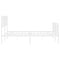 vidaXL Metal Bed Frame without Mattress with Footboard White 200x200cm