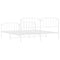 vidaXL Metal Bed Frame without Mattress with Footboard White 200x200cm