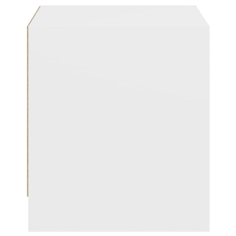 vidaXL Bedside Cabinet with Glass Door White 35x37x42 cm