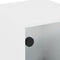 vidaXL Bedside Cabinet with Glass Door White 35x37x42 cm