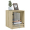 vidaXL Bedside Cabinets with Glass Doors 2 pcs Sonoma Oak 35x37x42 cm