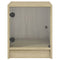 vidaXL Bedside Cabinets with Glass Doors 2 pcs Sonoma Oak 35x37x42 cm