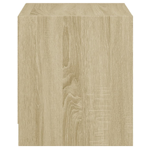 vidaXL Bedside Cabinets with Glass Doors 2 pcs Sonoma Oak 35x37x42 cm