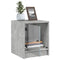 vidaXL Bedside Cabinets with Glass Doors 2 pcs Concrete Grey 35x37x42 cm