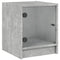 vidaXL Bedside Cabinets with Glass Doors 2 pcs Concrete Grey 35x37x42 cm