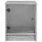 vidaXL Bedside Cabinets with Glass Doors 2 pcs Concrete Grey 35x37x42 cm