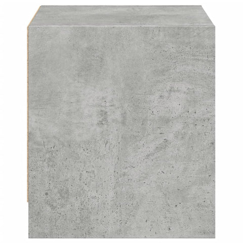 vidaXL Bedside Cabinets with Glass Doors 2 pcs Concrete Grey 35x37x42 cm