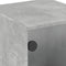 vidaXL Bedside Cabinets with Glass Doors 2 pcs Concrete Grey 35x37x42 cm