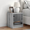 vidaXL Bedside Cabinet with Glass Door Grey Sonoma 35x37x42 cm