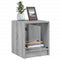 vidaXL Bedside Cabinet with Glass Door Grey Sonoma 35x37x42 cm