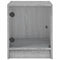 vidaXL Bedside Cabinet with Glass Door Grey Sonoma 35x37x42 cm