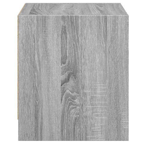 vidaXL Bedside Cabinet with Glass Door Grey Sonoma 35x37x42 cm