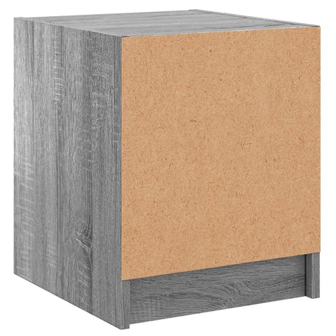 vidaXL Bedside Cabinet with Glass Door Grey Sonoma 35x37x42 cm