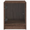 vidaXL Bedside Cabinet with Glass Door Brown Oak 35x37x42 cm