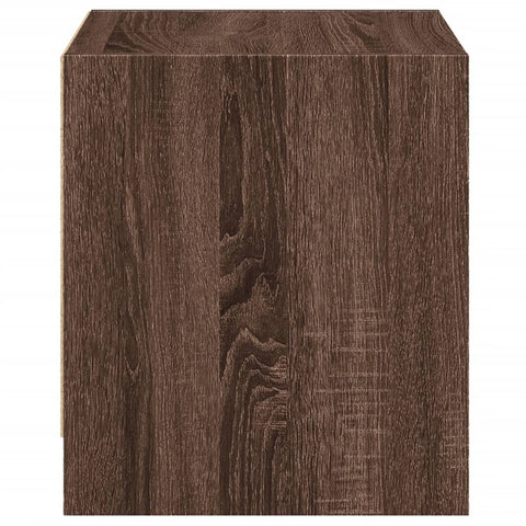 vidaXL Bedside Cabinet with Glass Door Brown Oak 35x37x42 cm