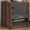 vidaXL Bedside Cabinet with Glass Door Brown Oak 35x37x42 cm