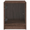 vidaXL Bedside Cabinets with Glass Doors 2 pcs Brown Oak 35x37x42 cm