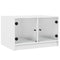 vidaXL Coffee Table with Glass Doors White 68x50x42 cm