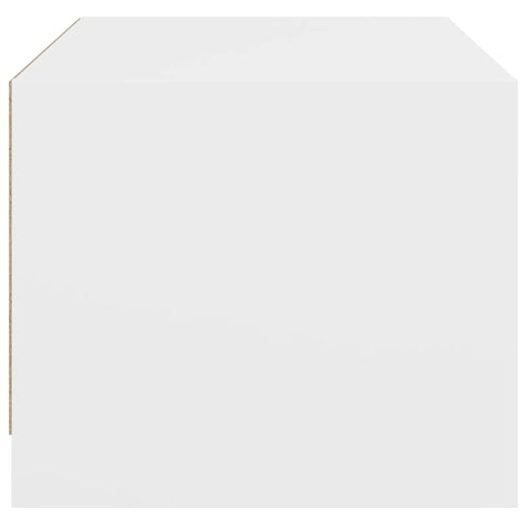 vidaXL Coffee Table with Glass Doors White 68x50x42 cm