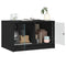 vidaXL Coffee Table with Glass Doors Black 68x50x42 cm