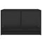 vidaXL Coffee Table with Glass Doors Black 68x50x42 cm
